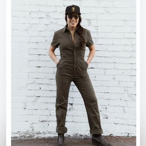 AtWyld pit crew jumpsuit in olive green